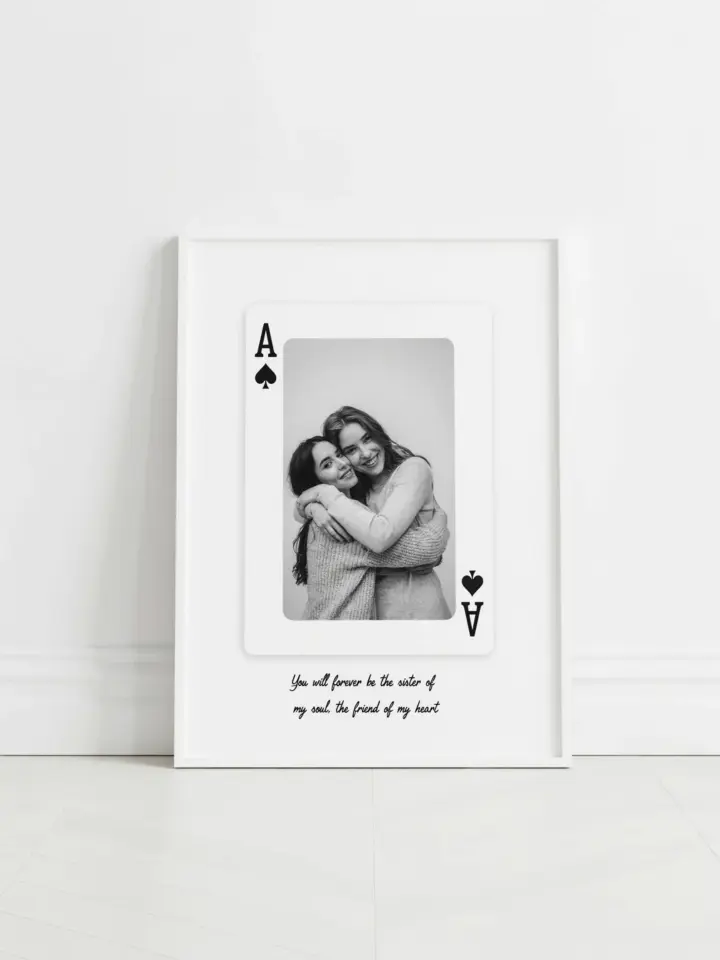 Custom Playing Card Print Gallery Wall Art | Trendy Wall Decor for Best Friends
