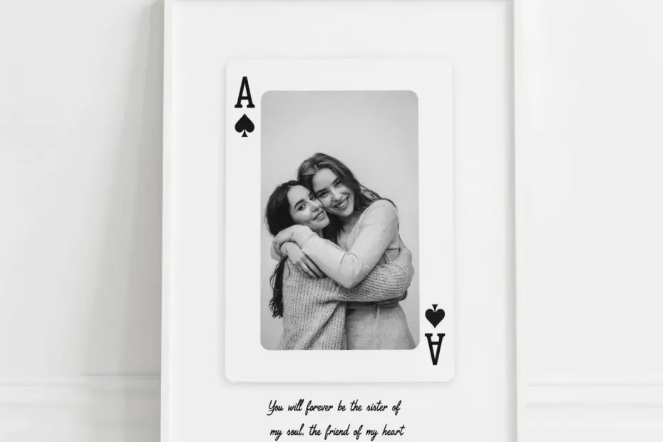 Custom Playing Card Print Gallery Wall Art | Trendy Wall Decor for Best Friends