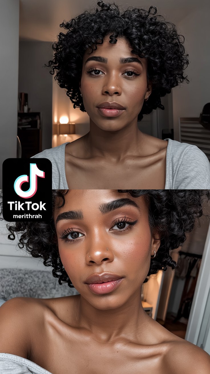 Natural Curly Hair Makeup Tutorial 2026 Glowing Skin Tips