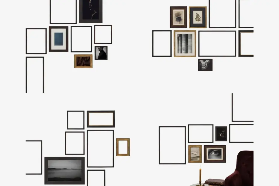 Gallery Wall Frame Set | 10 Modern Black Frames for Photo Collage Wall | PHOTOLINI
