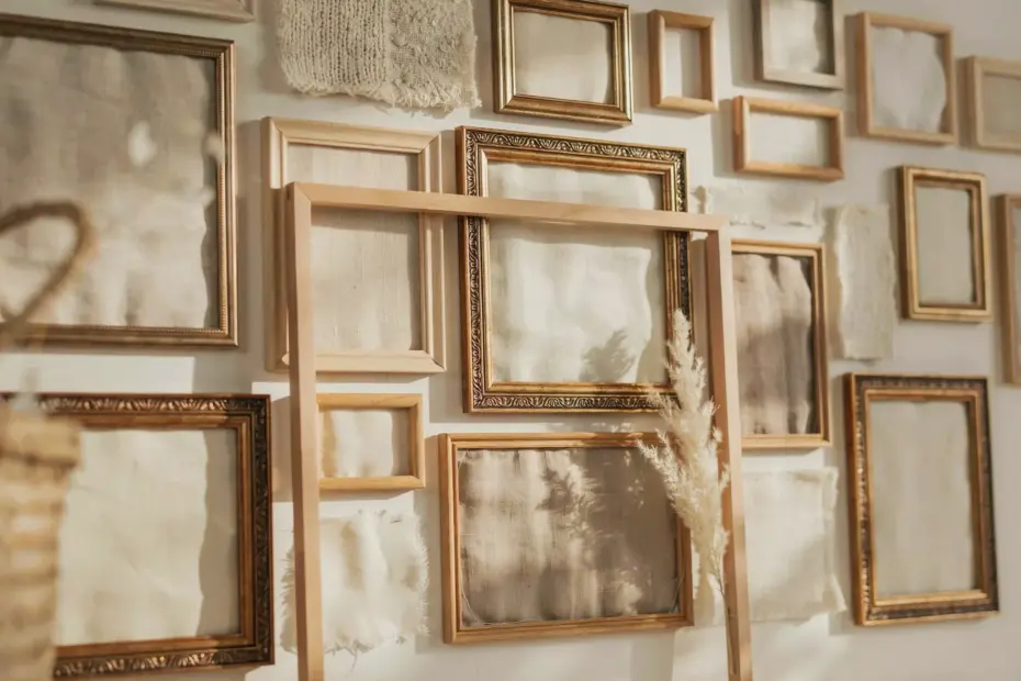 Gallery Wall Frame Set Before & After: Vintage Picture Frames on a Blank Wall