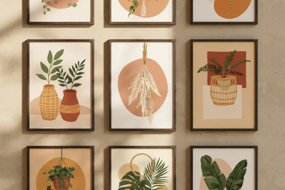 9 Boho Gallery Wall Art Prints You'll Love | Abstract Botanical