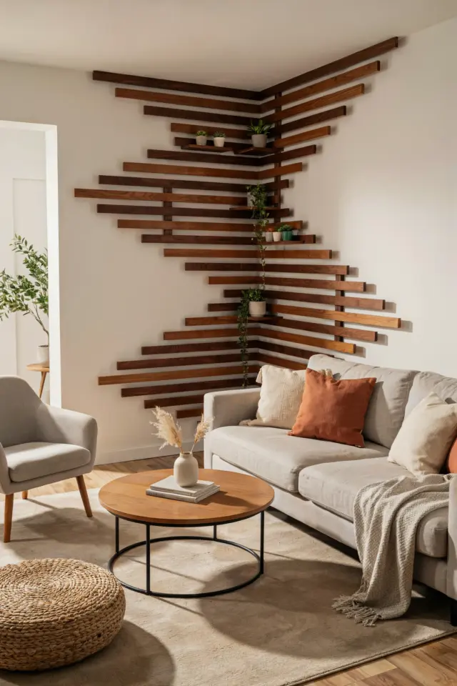 Custom Accent Wall Plans with Blueprints | DIY Wood Wall Decor | Modern Gallery Wall Design