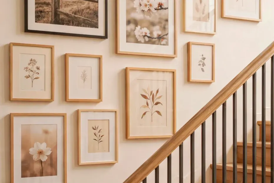 Staircase Gallery Wall Mistake: Don't Hang a Grid Without a Template First