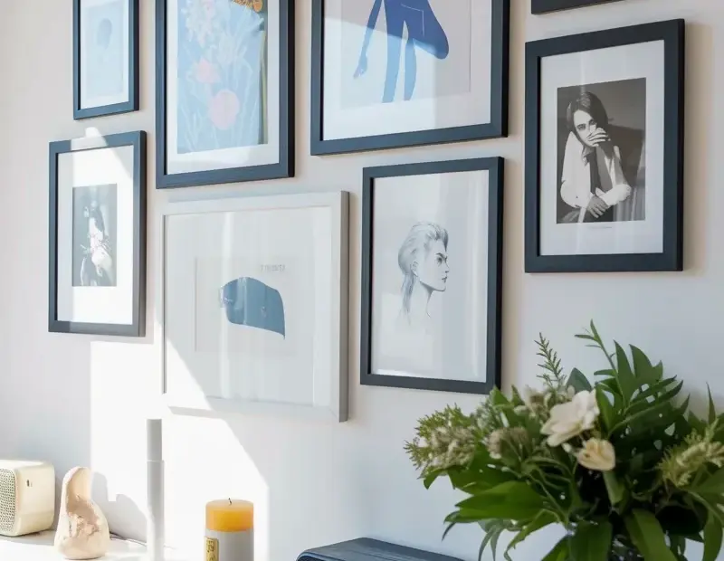 Gallery Wall with Bookshelf Ideas for a Cozy Neutral Living Room