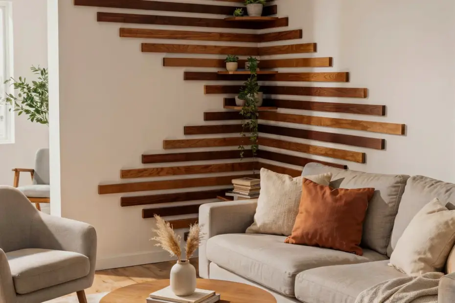 Corner Shelf Plans for a Modern Wood Wall Decor Makeover