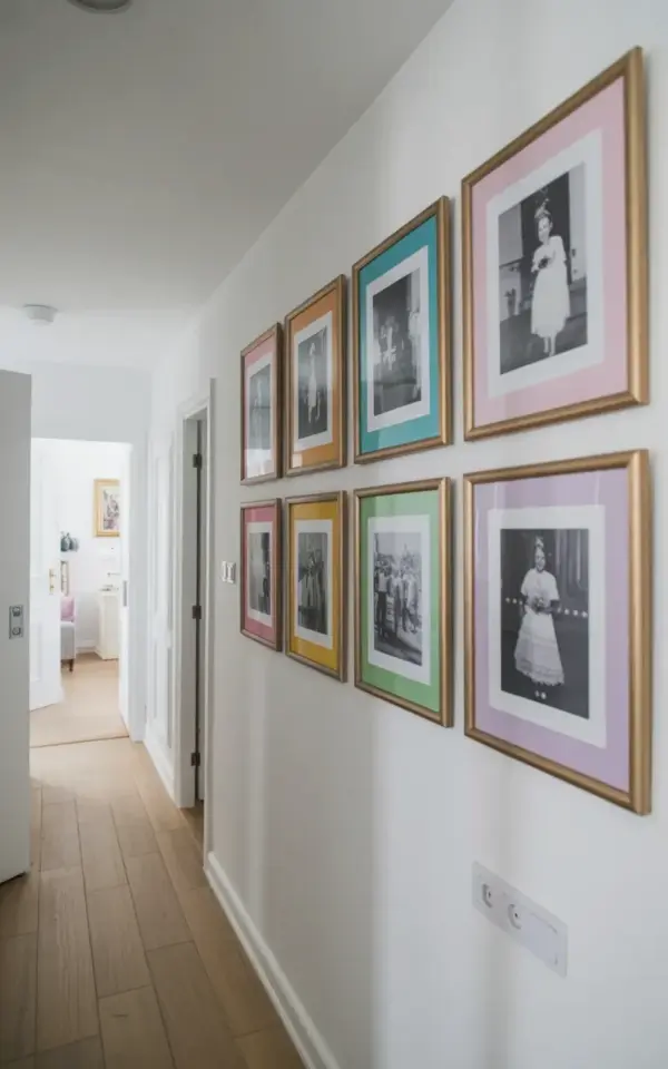 Pastel Gallery Wall Ideas for a Spring Hallway Makeover