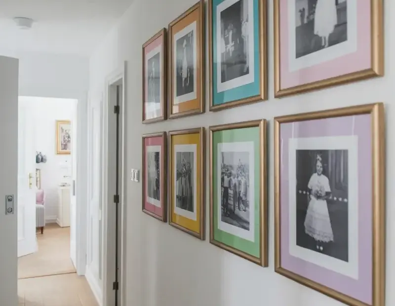 Pastel Gallery Wall Ideas for a Spring Hallway Makeover